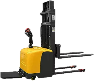 Apilador eléctrico hombre a bordo